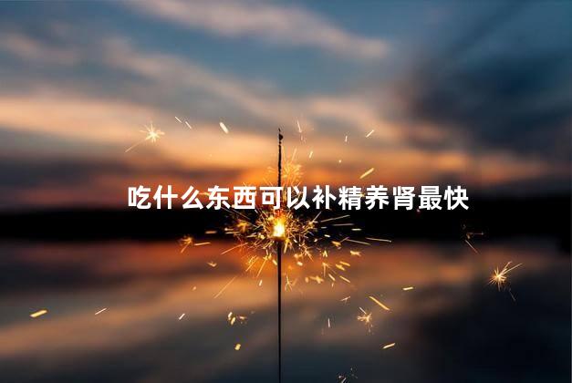 吃什么东西可以补精养肾最快