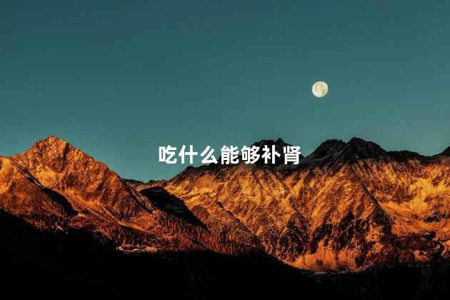 吃什么能够补肾
