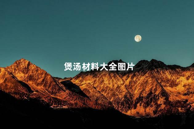 煲汤材料大全图片