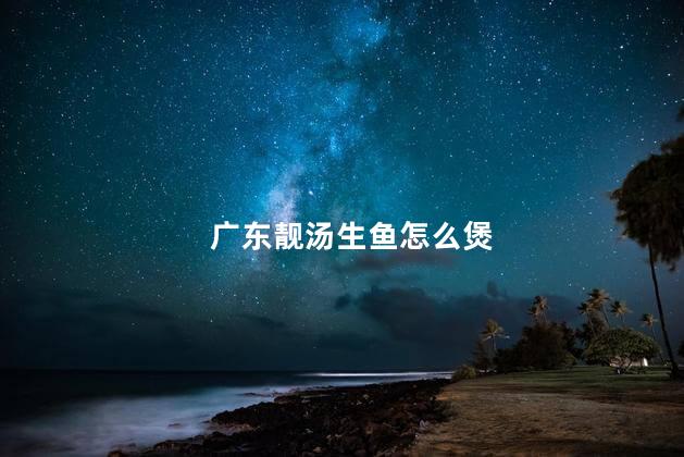 广东靓汤生鱼怎么煲