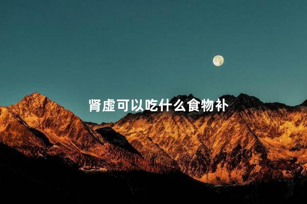 肾虚可以吃什么食物补
