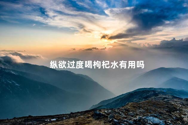 纵欲过度喝枸杞水有用吗
