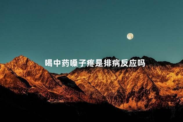 喝中药嗓子疼是排病反应吗