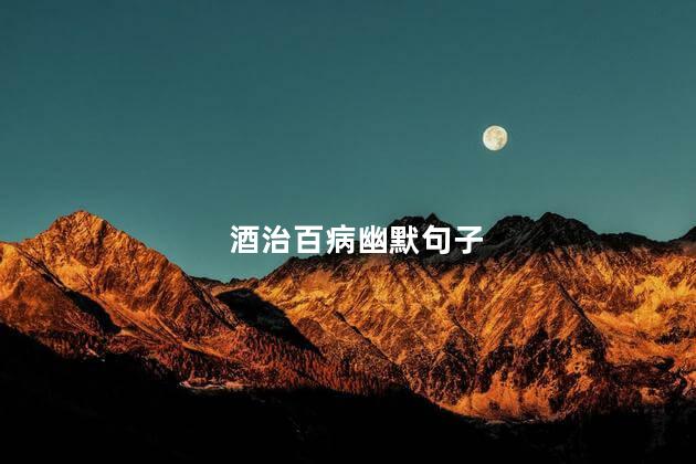 酒治百病幽默句子