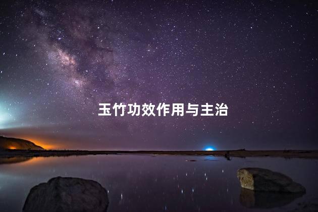 玉竹功效作用与主治
