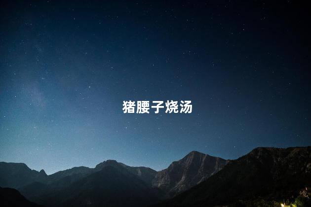 猪腰子烧汤