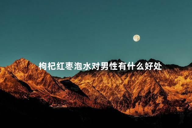 枸杞红枣泡水对男性有什么好处