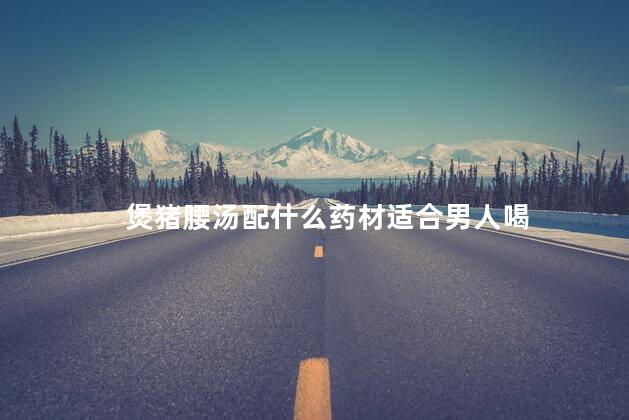 煲猪腰汤配什么药材适合男人喝