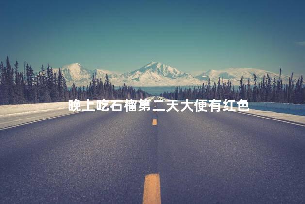 晚上吃石榴第二天大便有红色