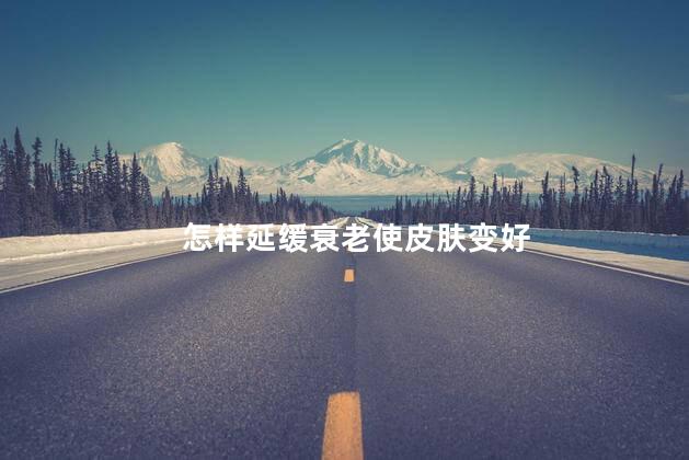 怎样延缓衰老使皮肤变好
