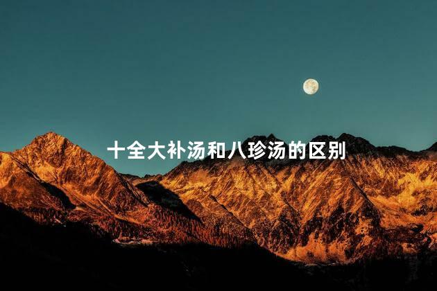 十全大补汤和八珍汤的区别