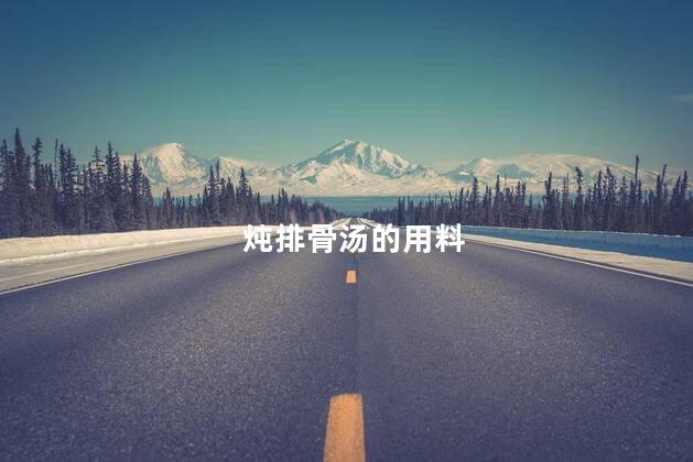 炖排骨汤的用料