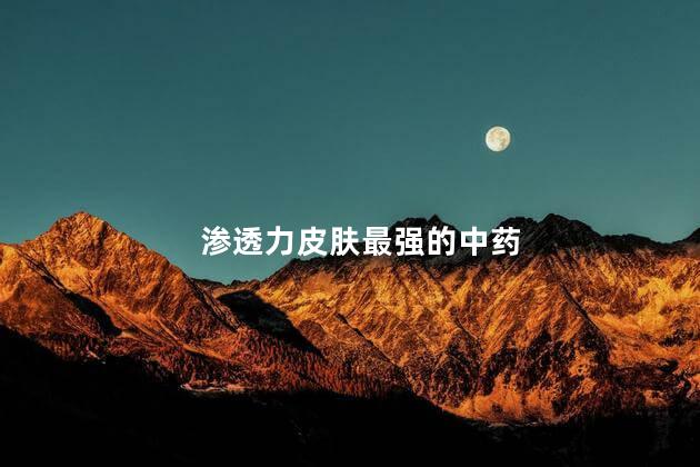渗透力皮肤最强的中药