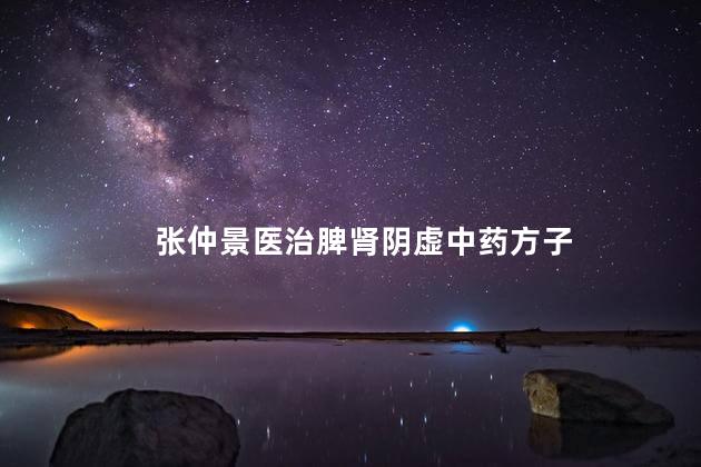 张仲景医治脾肾阴虚中药方子