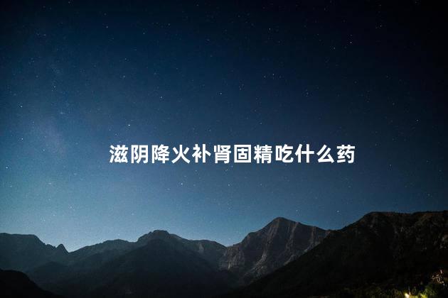滋阴降火补肾固精吃什么药
