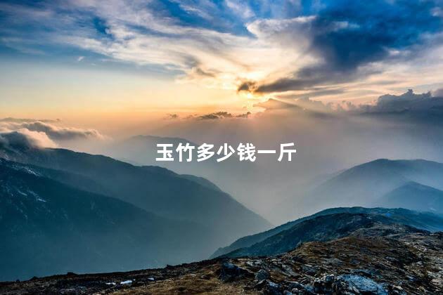 玉竹多少钱一斤
