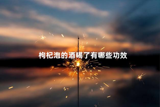 枸杞泡的酒喝了有哪些功效