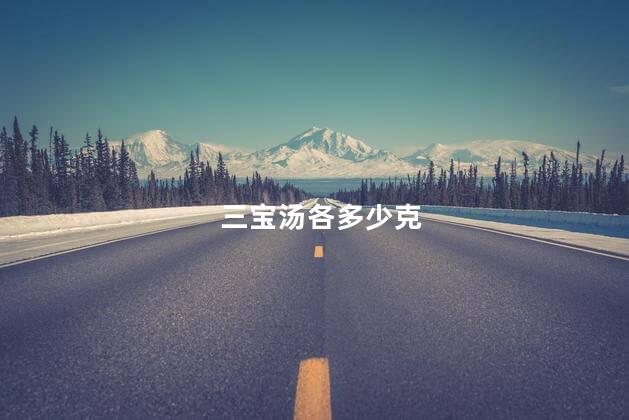 三宝汤各多少克