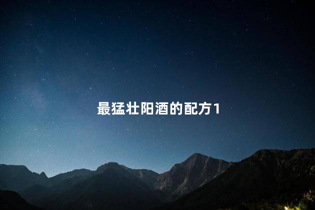 最猛壮阳酒的配方1