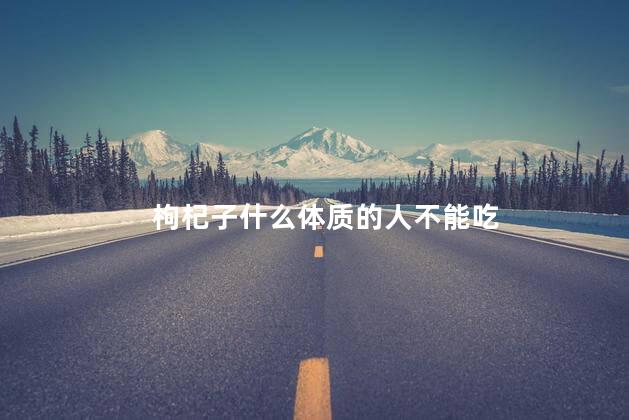 枸杞子什么体质的人不能吃