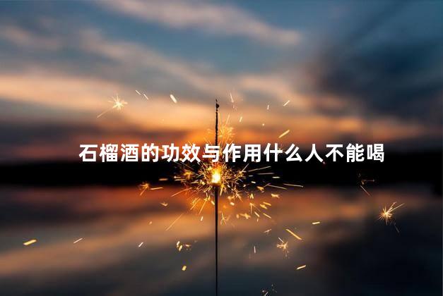 石榴酒的功效与作用什么人不能喝
